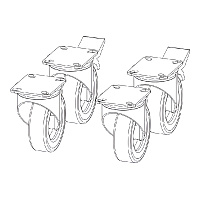 Samaref 4 колеса, 2 з яких з гальмами
